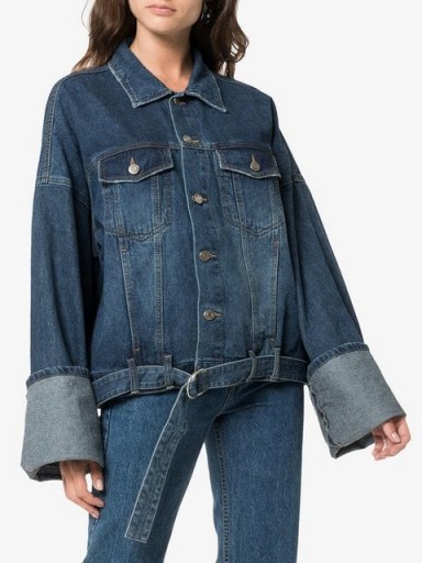 SJYP Denim Jackets With Roll Up Cuffs | oversized jackets