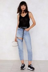 Nasty Gal Slash and Burn High-Waisted Jeans / cropped & destroyed