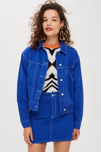 Topshop Utility Denim Jacket in Blue | utilitarian fashion