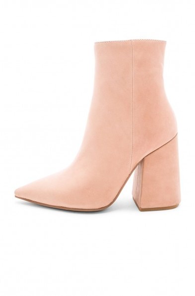 Alias Mae AHARA POINT TOE BOOTIE Blush – pink chunky heel ankle boot - flipped