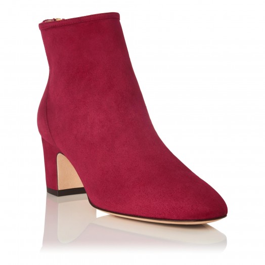 L.K. Bennett ALYSS POPPY SUEDE ANKLE BOOTS / red Autumn boot