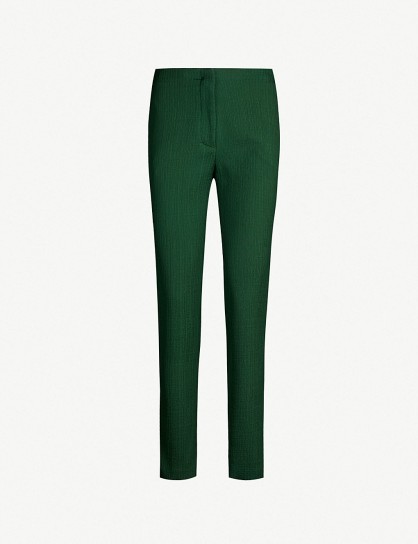 ARJE Tat mid-rise skinny woven trousers emerald ~ green skinnies