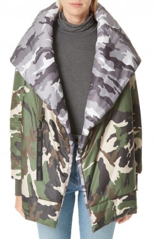 BACON Big Blanket 78 Camo Puffer Coat ~ cosy and stylish camouflage jacket - flipped