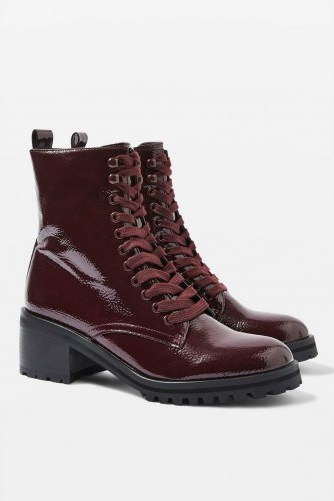 Topshop Brazil Lace Up Boots in Oxblood | deep autumn colours | rich reds - flipped