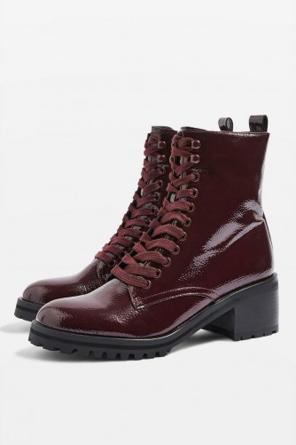 Topshop Brazil Lace Up Boots in Oxblood | deep autumn colours | rich reds
