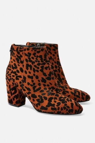 Topshop Brooklyn Block Heel Boots in True Leopard | autumn colours | animal prints - flipped