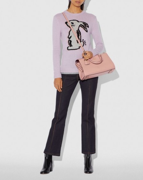 COACH X Selena Bond Bag PEONY/GOLD | pink leather handbags - flipped