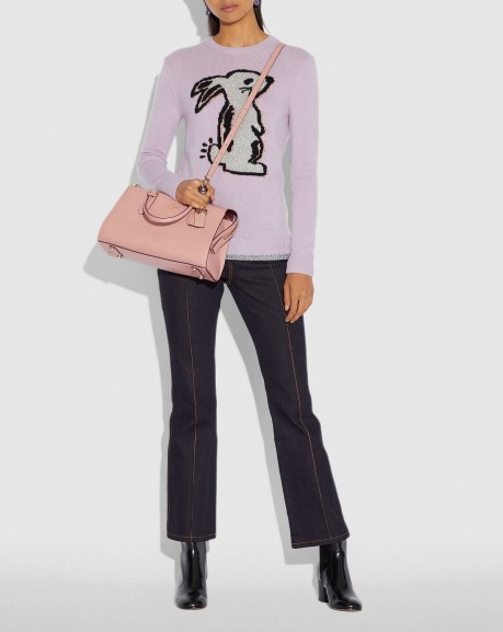 COACH X Selena Bond Bag PEONY/GOLD | pink leather handbags