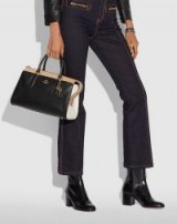 COACH x Selena Bond Bag In Colorblock BLACK MULTI/GOLD | colourblock leather handbags