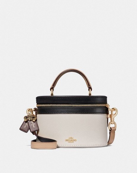 COACH x Selena Trail Bag In Colorblock CHALK MULTI/GOLD | small top handle bags - flipped