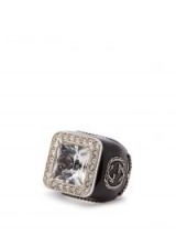 GUCCI Crystal-embellished signet ring / large statement jewellery