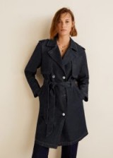 Mango Double breasted denim trench – 70s vintage look coat