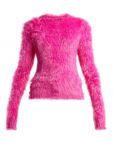 BALENCIAGA Hot-Pink Fluffy sweater