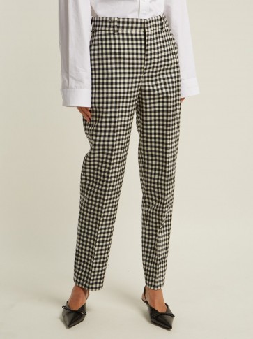 BALENCIAGA Black and White Gingham wool trousers ~ effortless everyday style