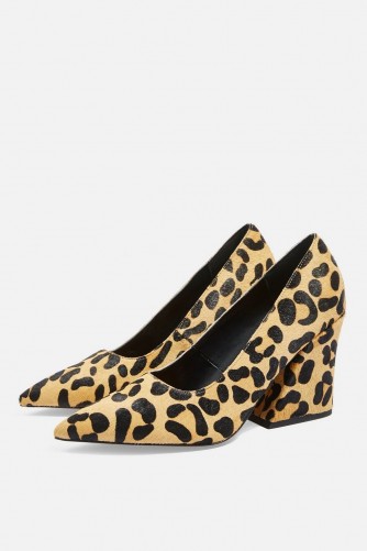 TOPSHOP Ginny Court Shoes True Leopard ~ angled heels
