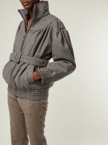 MIU MIU Grey Houndstooth wool jacket - flipped