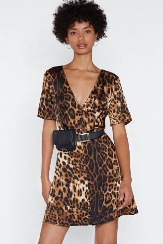 NASTY GAL If Not Meow Leopard Dress in Animal - flipped