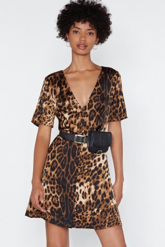 NASTY GAL If Not Meow Leopard Dress in Animal