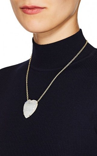IRENE NEUWIRTH Heart-Shaped Rainbow Moonstone Pendant Necklace ~ luxe pendants - flipped