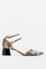 Topshop Jackpot Snake Print Two Part Court | double strap Mary Janes