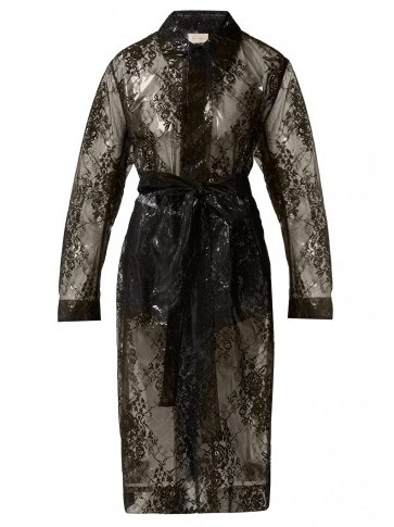 CHRISTOPHER KANE Lace black PVC coat - flipped