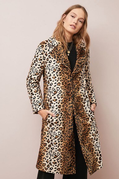 Helene Berman Lila Skinny Leopard Coat ~ glamorous winter coats - flipped