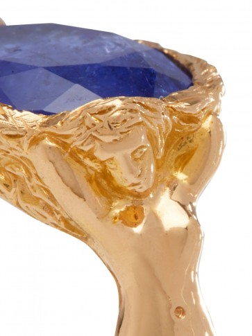 JADE JAGGER Maiden 18kt gold and tanzanite ring ~ jewellery details