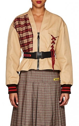 MARIANNA SENCHINA Mixed-Media Cotton Utility Jacket ~ contemporary utilitarian clothing - flipped