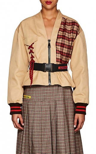 MARIANNA SENCHINA Mixed-Media Cotton Utility Jacket ~ contemporary utilitarian clothing
