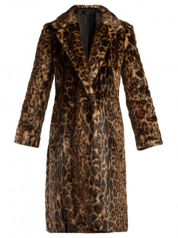 NILI LOTAN Marvin brown leopard-print faux-fur coat. ANIMAL PRINTS