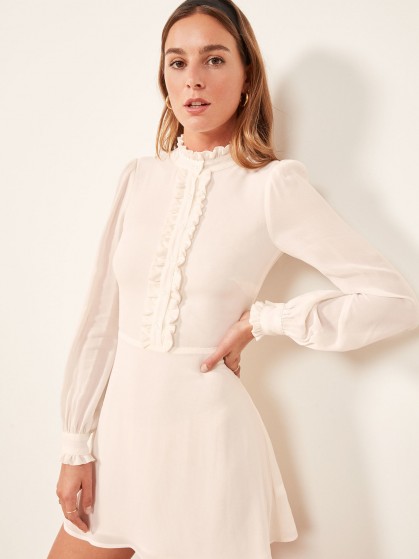 REFORMATION Mathilda Dress in Ivory ~ romantic style clothing