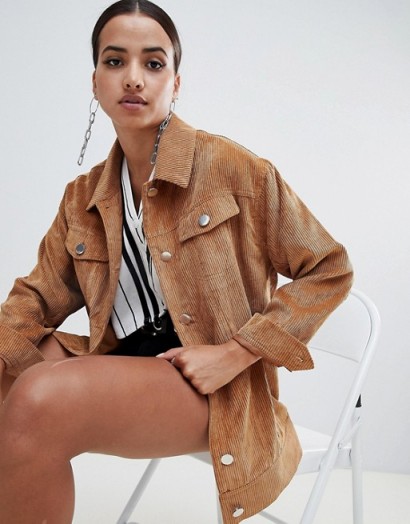 Missguided cord trucker jacket in brown ~ Autumn fashion