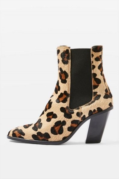 Topshop Morty Leopard Print Ankle Boots | trending animal prints | autumn tones - flipped