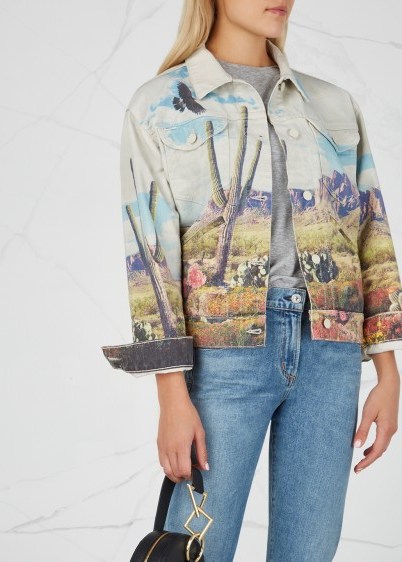 MOTHER Mountain Drifter printed denim jacket ~ graphic western prints - flipped