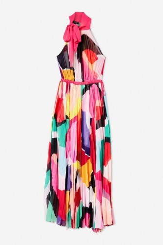 Topshop Multicoloured Pleated Maxi Dress | 70s vibe | retro look - flipped
