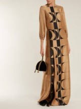 CARL KAPP Osiris gold abstract jacquard gown ~ chic vintage style clothing