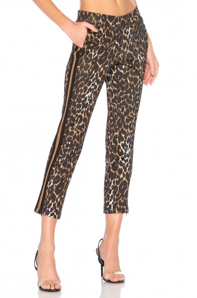 Pam & Gela LEOPARD CROP TRACK PANT LEOPARD – sports luxe pants - flipped