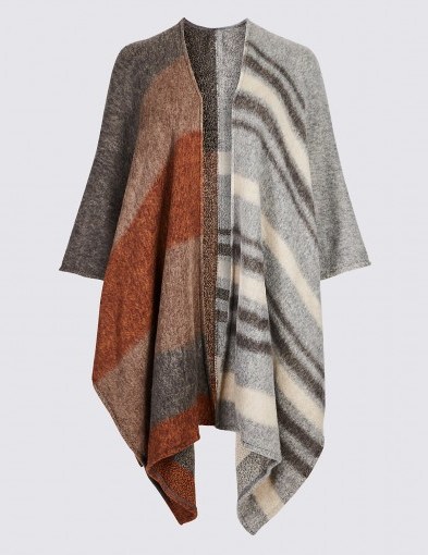 M&S COLLECTION Patchwork Wrap in Natural Mix / boho style wraps - flipped