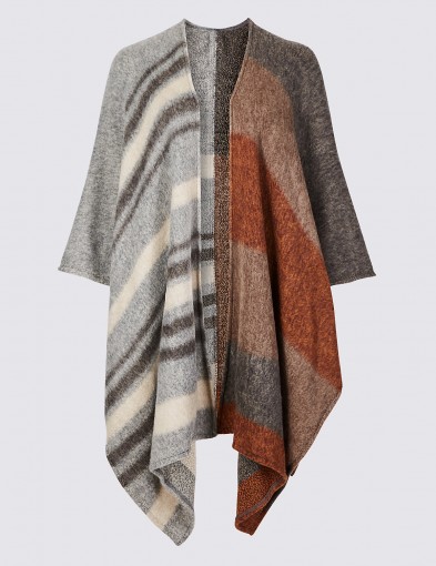 M&S COLLECTION Patchwork Wrap in Natural Mix / boho style wraps