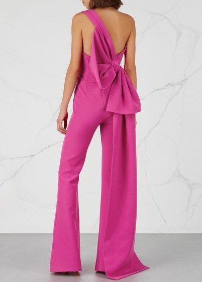 SAFIYAA Pink bow-embellished jumpsuit ~ little details create beautiful clothing - flipped