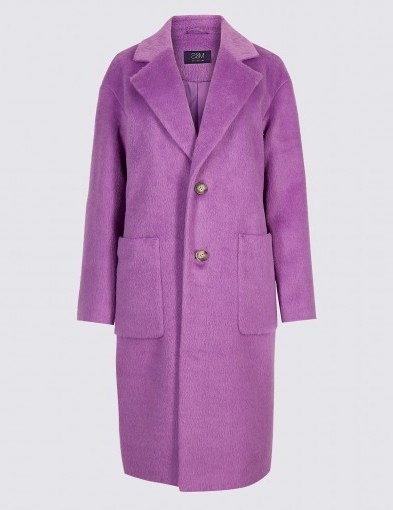 M&S COLLECTION Single Breasted Coat Amethyst / violet overcoat - flipped
