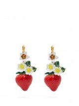 DOLCE & GABBANA Strawberry drop earrings | fun fruit & flower jewellery