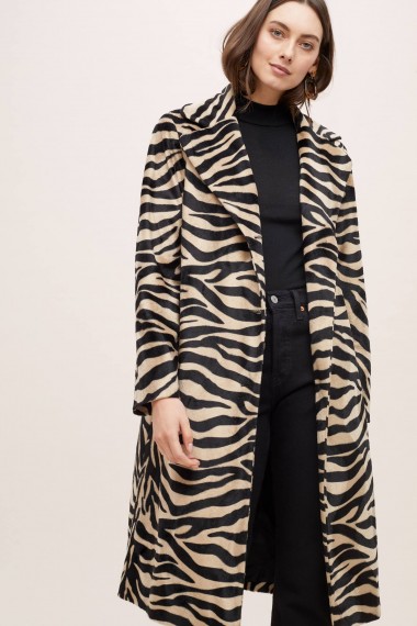 Helene Berman London Wild Trench Coat Black Motif ~ everyday glamour ~ zebra print coat