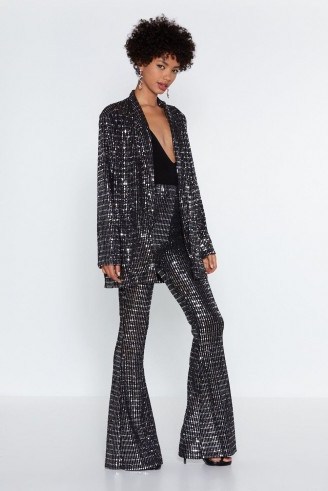 NASTY GAL A Kind of Magic Sequin Pants | retro party flares - flipped