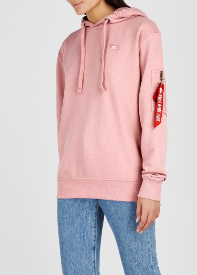 ALPHA INDUSTRIES Xfit rose terry sweatshirt – girly pink hoodie