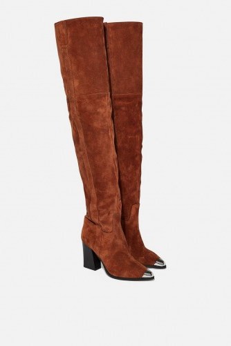 Topshop BASS Chain Over The Knee Boots 