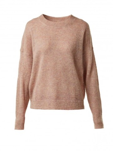 ISABEL MARANT ÉTOILE Cliftony pink mohair-blend sweater - flipped