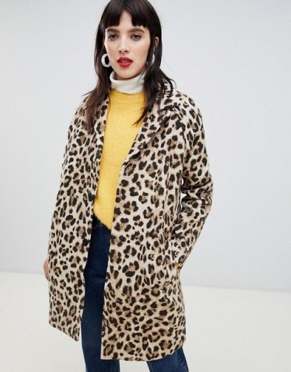 Custommade Oversized Leopard Coat in 544 pumpkin spice – animal print coats - flipped