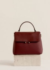 MANGO Flap cross-body bag in burgundy | chic & affordable retro handbag