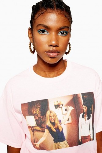TOPSHOP Friends Photo T-Shirt in Pale Pink / graphic tee - flipped